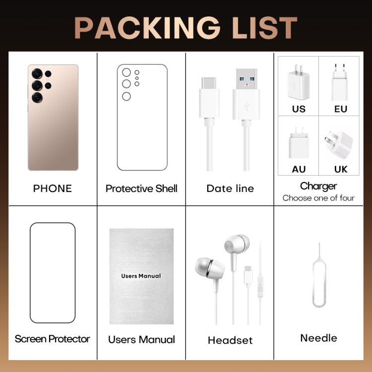 S25 Ultra / B9, 2GB+16GB, 6.75 inch Android 8.1 MTK6739 Quad Core, Network: 4G, Dual SIM, Plug:EU Plug(Titanium Silver Blue)