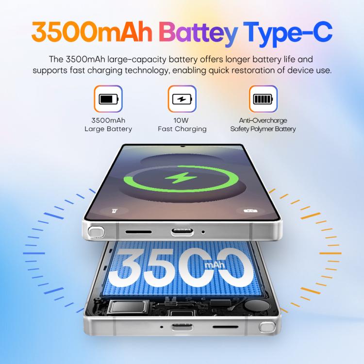 S25 Ultra / Q25, 4GB+64GB, 6.75 inch Android 12 MTK6762 Octa Core, Network: 4G, Dual SIM, with Stylus Pen, Plug:US Plug(Titanium Silver Blue)