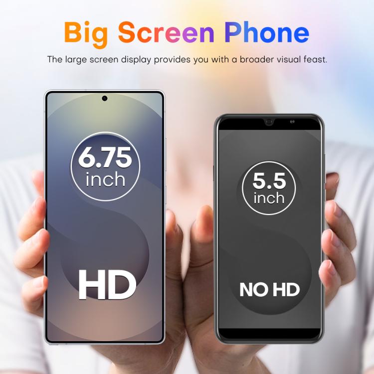 S25 Ultra / Q25, 4GB+64GB, 6.75 inch Android 12 MTK6762 Octa Core, Network: 4G, Dual SIM, with Stylus Pen, Plug:US Plug(Titanium Silver Blue)