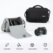 CADeN D27-1 Portable Digital Camera Bag with Strap, Size:26 x 21 x 15cm Grey