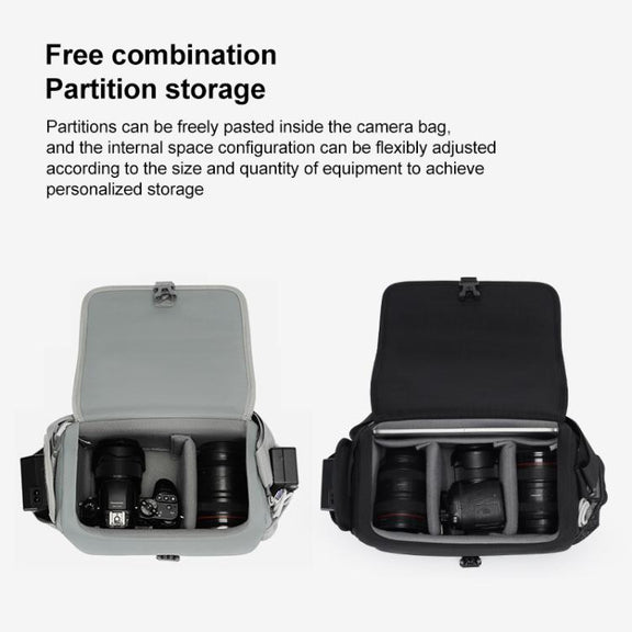 CADeN D27-1 Portable Digital Camera Bag with Strap, Size:31 x 21 x 17cm Black
