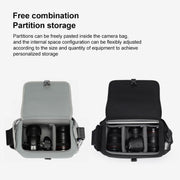 CADeN D27-1 Portable Digital Camera Bag with Strap, Size:26 x 21 x 15cm Grey