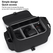 CADeN D27-1 Portable Digital Camera Bag with Strap, Size:31 x 21 x 17cm Black