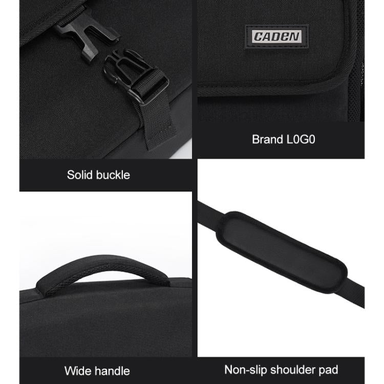 CADeN D27-1 Portable Digital Camera Bag with Strap, Size:26 x 21 x 15cm Grey
