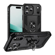 For iPhone 17 Air Shockproof TPU Hybrid PC Phone Case with Holder(Black) - free shipping - PMc TechLife - Order now!