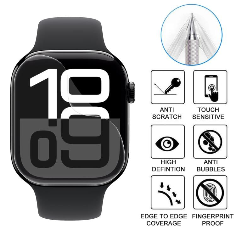 For Apple Watch Series 10 46mm 5pcs xDfind Soft Hydrogel Film Full Cover Front Protector