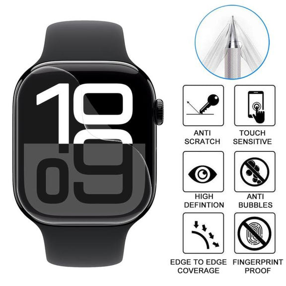 For Apple Watch Series 10 46mm 5pcs xDfind Soft Hydrogel Film Full Cover Front Protector