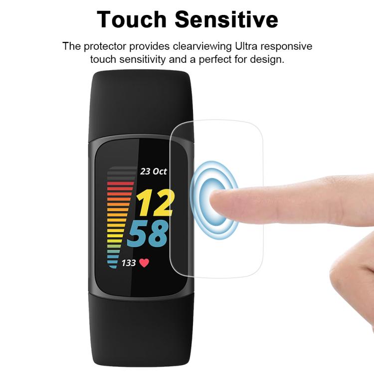 For Fitbit Charge 5 5pcs xDfind Soft Hydrogel Film Full Cover Front Protector
