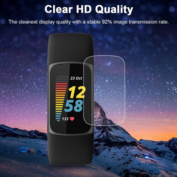 For Fitbit Charge 5 5pcs xDfind Soft Hydrogel Film Full Cover Front Protector