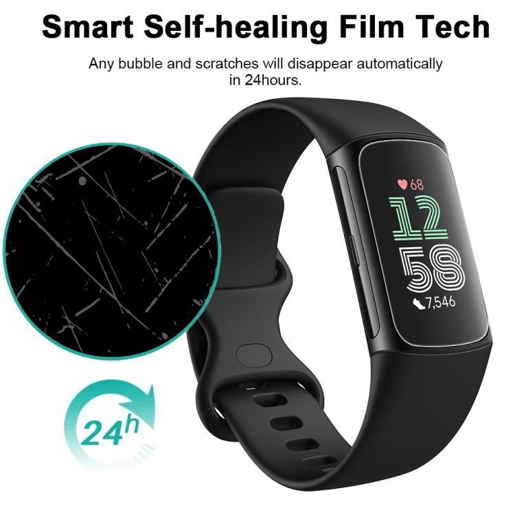 For Fitbit Charge 6 5pcs xDfind Soft Hydrogel Film Full Cover Front Protector