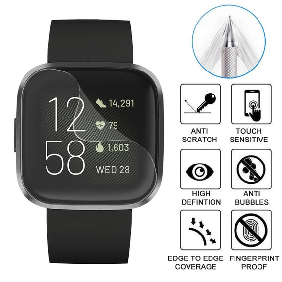 For Fitbit Versa 2 5pcs xDfind Soft Hydrogel Film Full Cover Front Protector