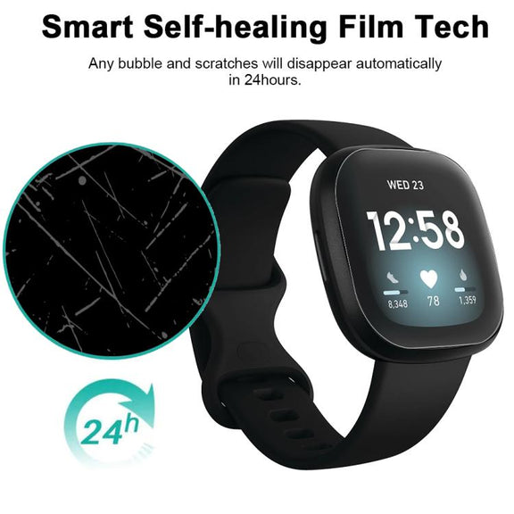 For Fitbit Versa 3 5pcs xDfind Soft Hydrogel Film Full Cover Front Protector