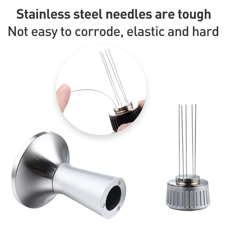 58.3mm Mesh Texture Coffee Powder Pressing Hammer Stainless Steel Cloth Powder(Silver)