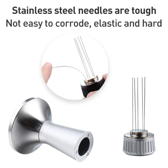 58.3mm Mesh Texture Coffee Powder Pressing Hammer Stainless Steel Cloth Powder(Silver)