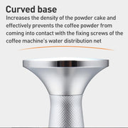 58.3mm Mesh Texture with Needle Coffee Powder Pressing Hammer Stainless Steel Cloth Powder(Silver)