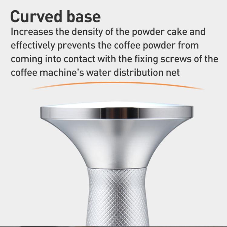 53.3mm Mesh Texture with Needle Coffee Powder Pressing Hammer Stainless Steel Cloth Powder(Black)