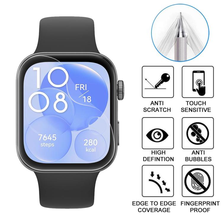 For Huawei Watch Fit 3 5pcs xDfind Soft Hydrogel Film Full Cover Front Protector