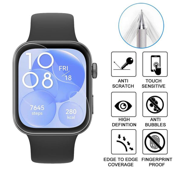 For Huawei Watch Fit 3 5pcs xDfind Soft Hydrogel Film Full Cover Front Protector