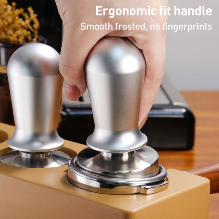 Stainless Steel Coffee Powder Hammer Pressure Powder Tampon, Size:53mm Black