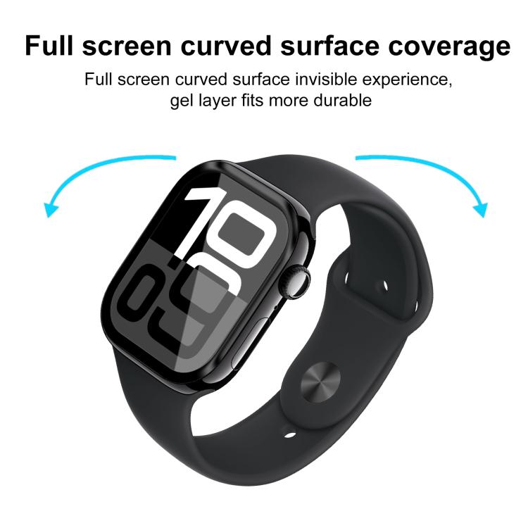 For Apple Watch Series 10 46mm 2pcs xDfind Curved 3D Composite Material Soft Film Screen Protector