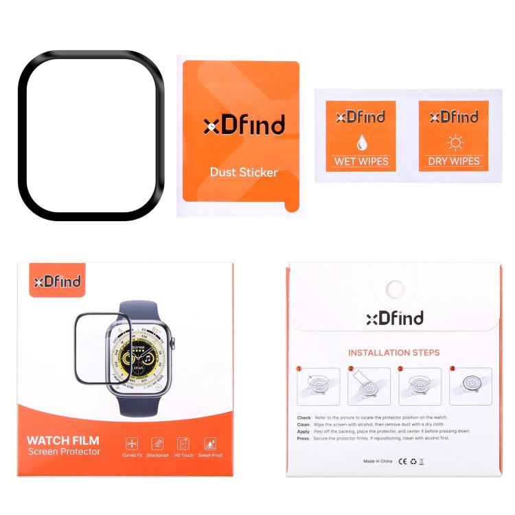 For Apple Watch Series 10 46mm 2pcs xDfind Curved 3D Composite Material Soft Film Screen Protector