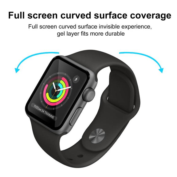 For Apple Watch Series 3&2&1 38mm 2pcs xDfind Curved 3D Composite Material Soft Film Screen Protector