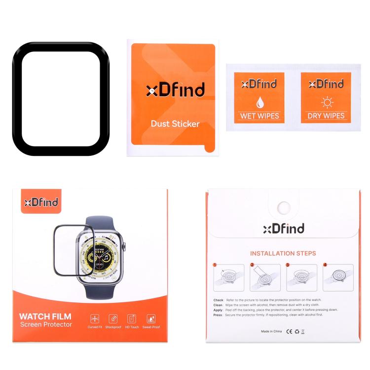 For Apple Watch Series 6&SE&5&4 40mm 2pcs xDfind Curved 3D Composite Material Soft Film Screen Protector