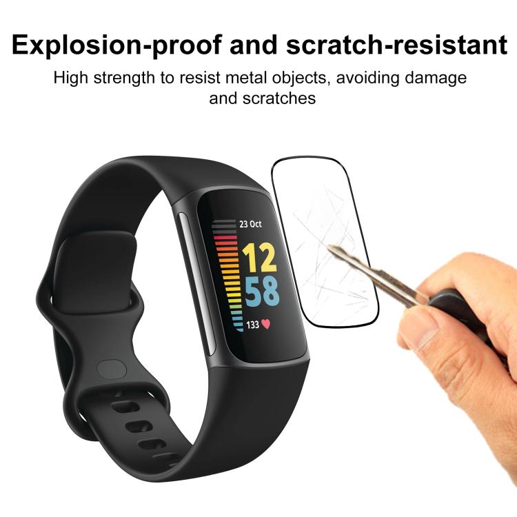 For Fitbit Charge 5 2pcs xDfind Curved 3D Composite Material Soft Film Screen Protector