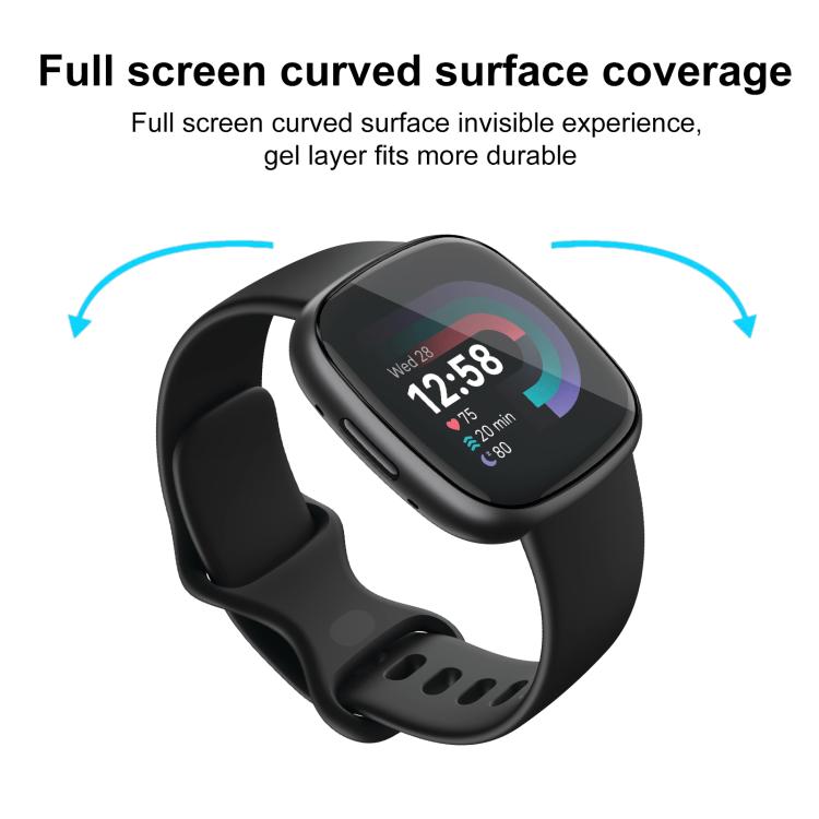 For Fitbit Versa 4 2pcs xDfind Curved 3D Composite Material Soft Film Screen Protector