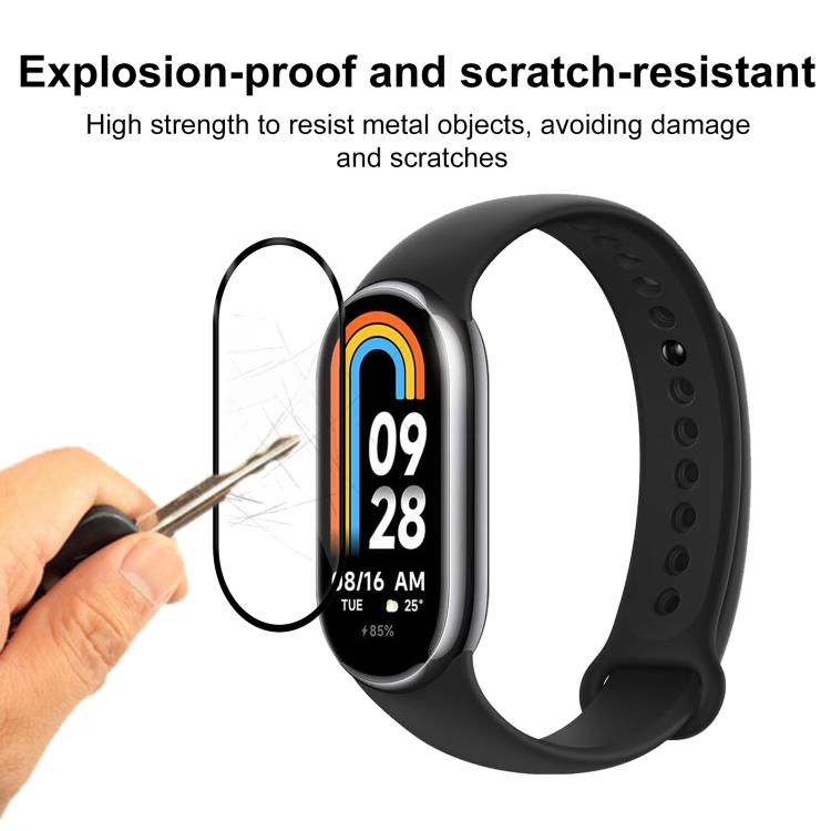 For Xiaomi Mi Band 8 2pcs xDfind Curved 3D Composite Material Soft Film Screen Protector