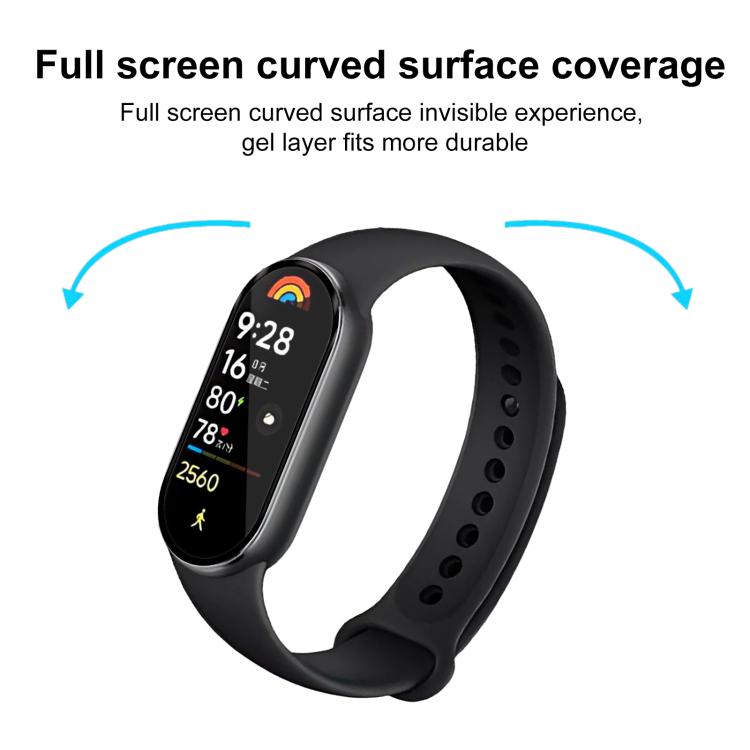 For Xiaomi Smart Band 9 2pcs xDfind Curved 3D Composite Material Soft Film Screen Protector