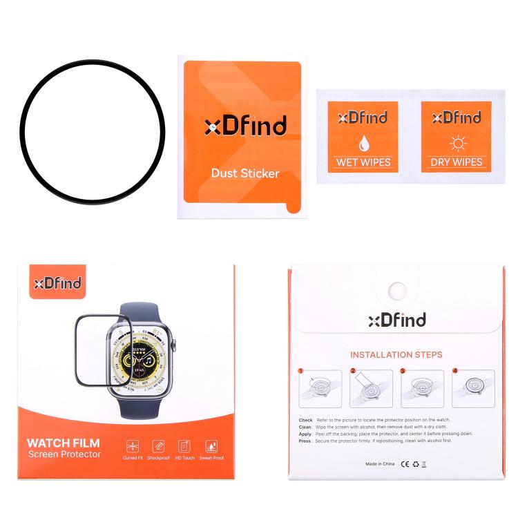For Samsung Galaxy Watch4 40mm 2pcs xDfind Curved 3D Composite Material Soft Film Screen Protector