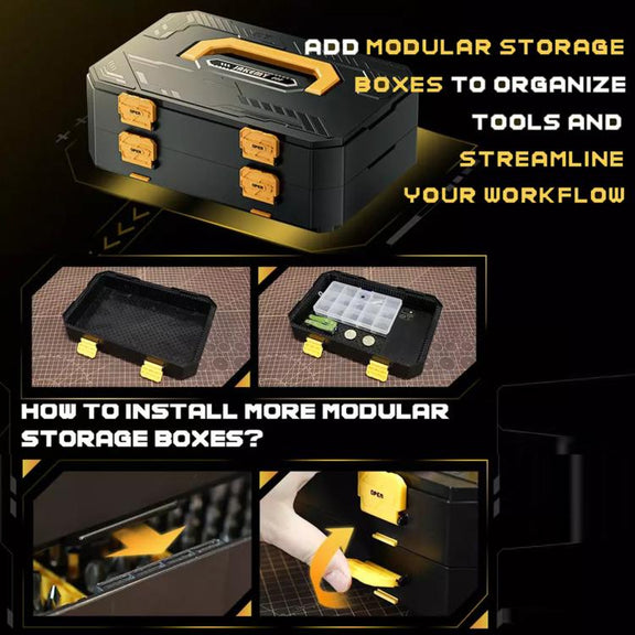 Jakemy JM-8198 135 in 1 Modular Manual Tool Box