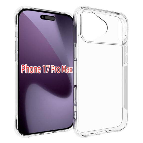 For iPhone 17 Pro Max Big Hole Shockproof Non-slip Thickening TPU Phone Case(Transparent)