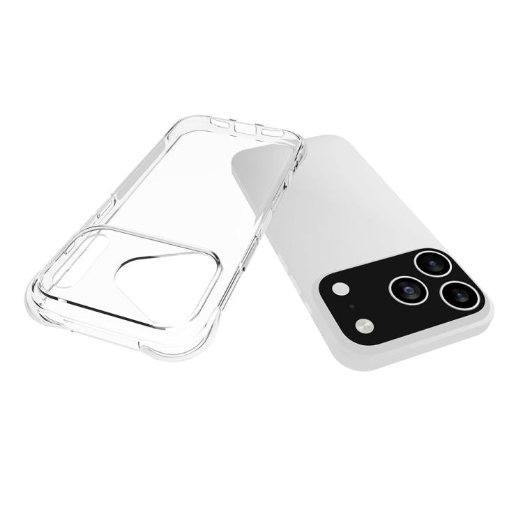 For iPhone 17 Pro Big Hole Shockproof Non-slip Thickening TPU Phone Case(Transparent)