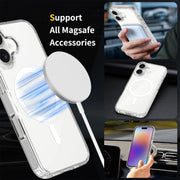 For iPhone 17 Scratchproof PC Hybrid TPU Magsafe Phone Case(Transparent)