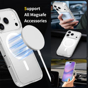 For iPhone 17 Pro Scratchproof PC Hybrid TPU Magsafe Phone Case(Transparent)