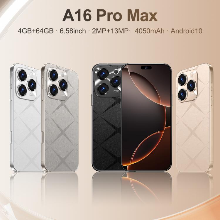 A16 Pro Max / PDA89-B, 4GB+64GB, 6.58 inch Android 10 MTK6739 Quad Core, Network: 4G, OTG, Dual SIM, Plug:AU Plug(White)