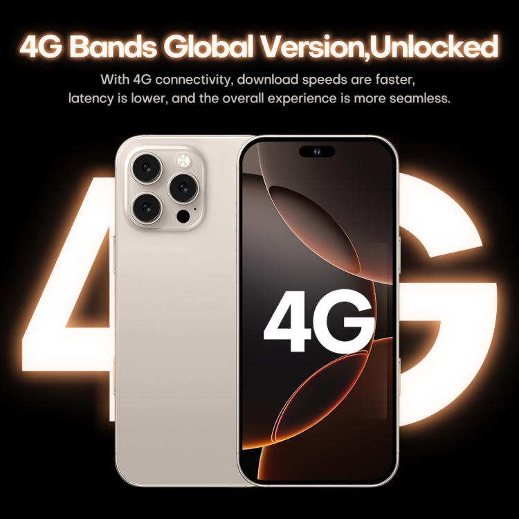 I16 Pro Max / PDQ6, 4GB+64GB, 6.58 inch Android 10 MTK6739 Quad Core, Network: 4G, Dual SIM, Plug:EU Plug(Gold)