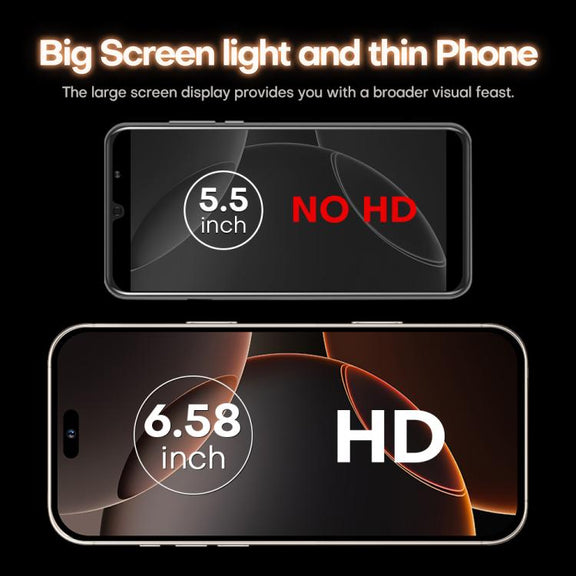 I16 Pro Max / PDQ6, 4GB+64GB, 6.58 inch Android 10 MTK6739 Quad Core, Network: 4G, Dual SIM, Plug:EU Plug(Gold)