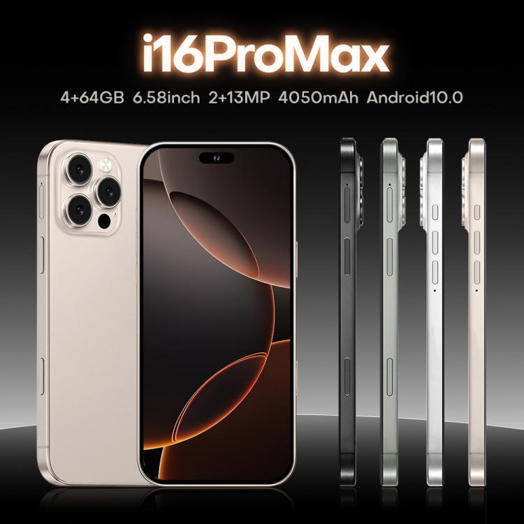 I16 Pro Max / PDQ6, 4GB+64GB, 6.58 inch Android 10 MTK6739 Quad Core, Network: 4G, Dual SIM, Plug:EU Plug(White)