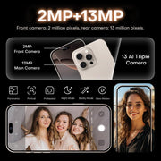 I16 Pro Max / PDQ6, 4GB+64GB, 6.58 inch Android 10 MTK6739 Quad Core, Network: 4G, Dual SIM, Plug:EU Plug(White)