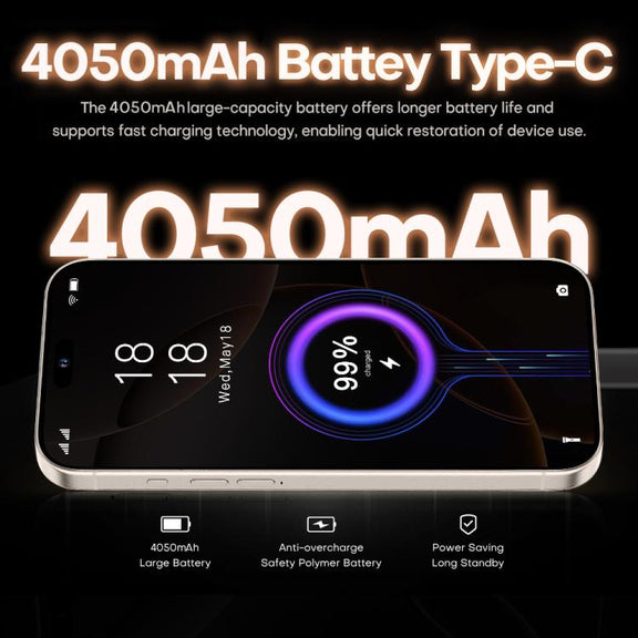 I16 Pro Max / PDQ6, 4GB+64GB, 6.58 inch Android 10 MTK6739 Quad Core, Network: 4G, Dual SIM, Plug:EU Plug(White)