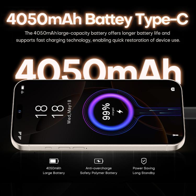 I16 Pro Max / PDQ6, 4GB+64GB, 6.58 inch Android 10 MTK6739 Quad Core, Network: 4G, Dual SIM, Plug:EU Plug(Gold)