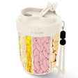 Portable Compartment Sealed Medicine Organizer Large Pill Storage Cup(Beige) - free shipping - PMC TechLife - Order now!
