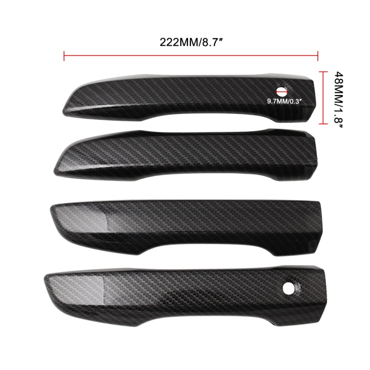 4 PCS Car Modified Carbon Door Handle Decoration for Honda Civic 2016-2020
