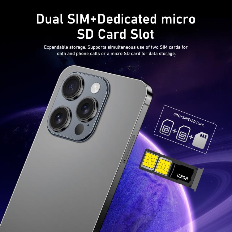 I16 Pro Max / RAi3, 3GB+64GB, 6.56 inch Android 10 MTK6739 Quad Core, Network: 4G, Dual SIM, Plug:EU Plug(White)