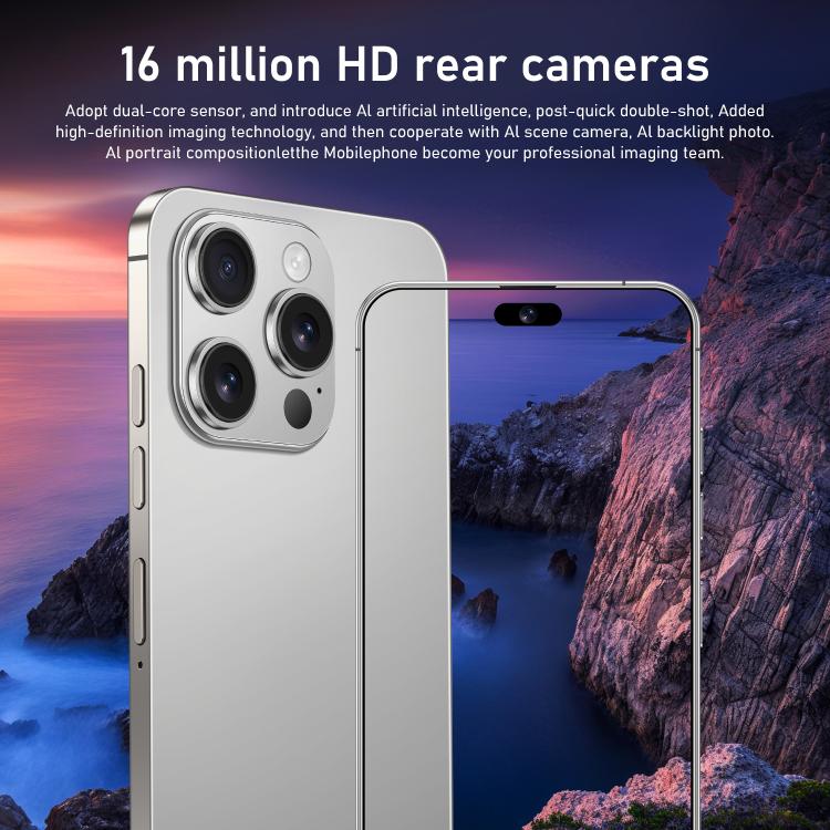 I16 Pro Max / RAi3, 3GB+64GB, 6.56 inch Android 10 MTK6739 Quad Core, Network: 4G, Dual SIM, Plug:EU Plug(White)