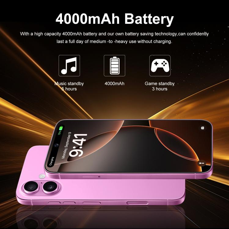 I16 Plus / RAi5, 3GB+64GB, 6.56 inch Android 10 MTK6739 Quad Core, Network: 4G, Dual SIM, Plug:EU Plug(Pink)