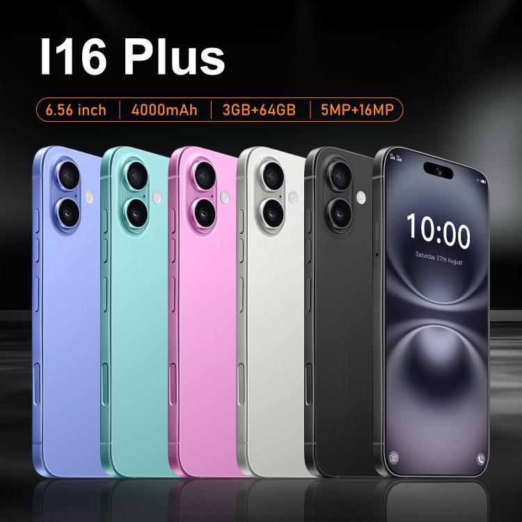 I16 Plus / RAi5, 3GB+64GB, 6.56 inch Android 10 MTK6739 Quad Core, Network: 4G, Dual SIM, Plug:EU Plug(Blue)